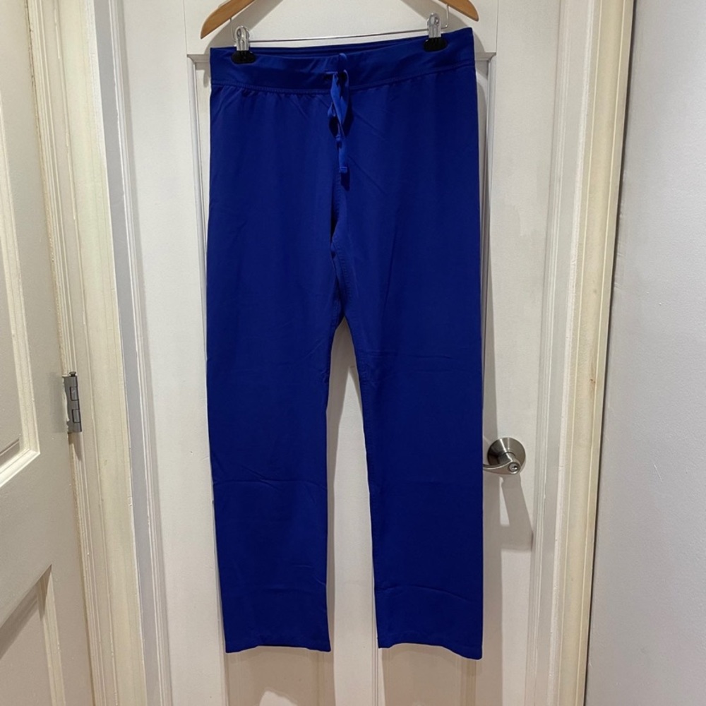 Figs Women Livingston Basic Scrub Pants in Dark Royal Blue Size Medium Tall